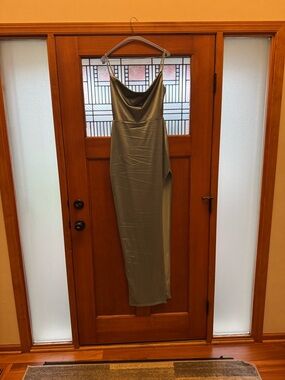 Strappy Cowl Neck Light Blue Maxi Dress